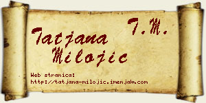 Tatjana Milojić vizit kartica